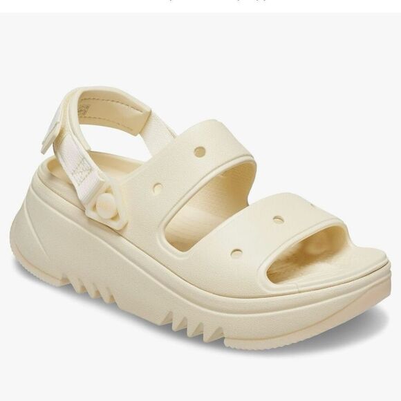Size M 11 / W 13 Crocs Classic Hiker Xscape Chunky Platform Sandals Vanilla Shoe - Picture 3 of 14